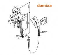 MONOMANDO LAVABO+BIDE PINE DAMIXA 